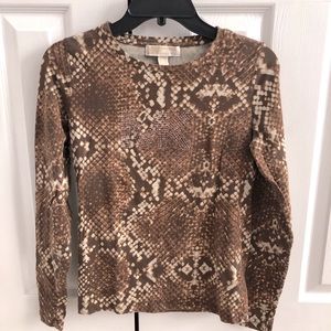 Michael Kors snake long sleeve top